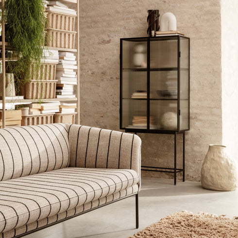 Haze Showcase Cabinet Reeded Glass